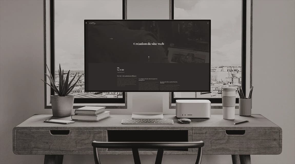 Site web créé par le tandem Citron Sorbet et L'enfant Sauvage, affiché sur un grand écran de bureau