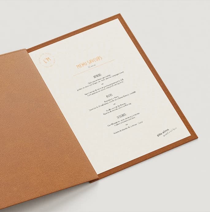 Supports de communication du Bistro L’M, planche 6