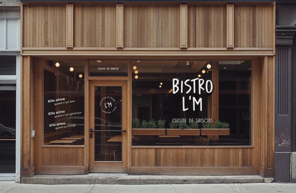Direction artistique du Bistro L’M, planche 8
