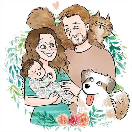 Exemple de portrait de famille réalisé par Morgane Carlier