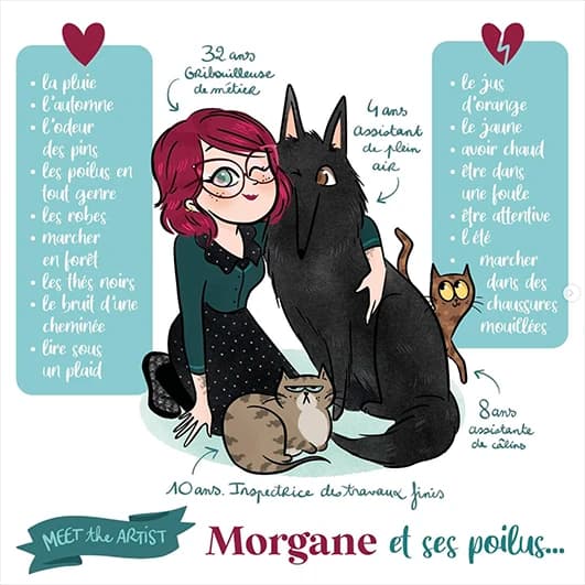 Morgane Carlier vu par elle-même en un dessin.