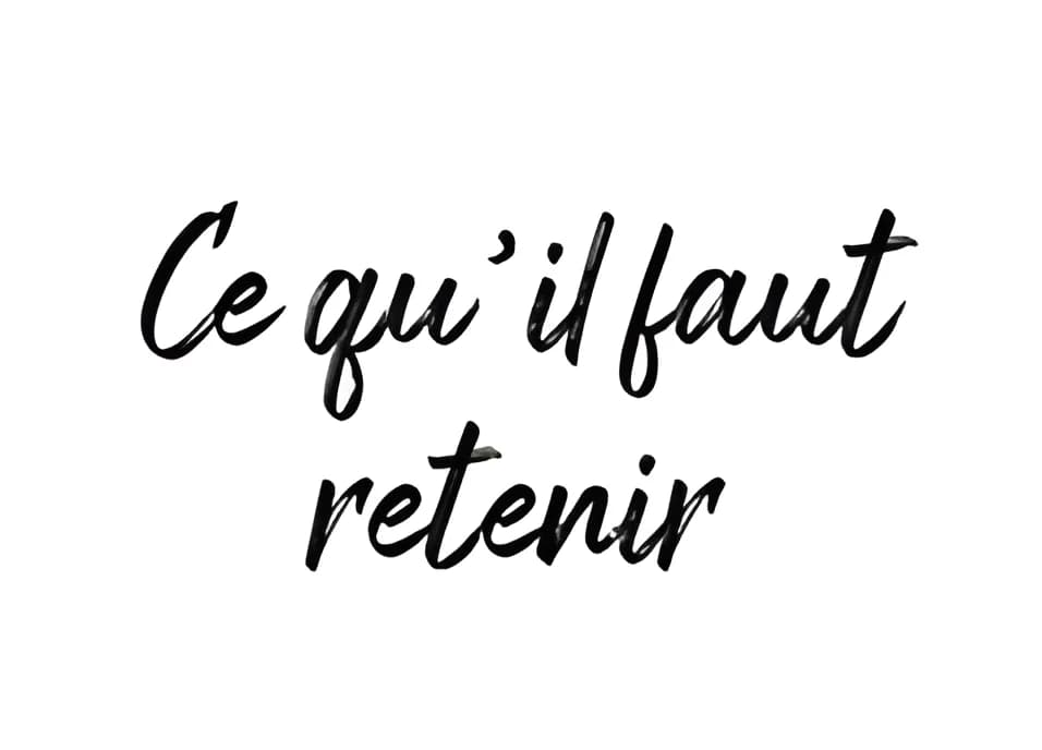 « Ce qu'il faut retenir » en écriture manuscrite noire, carte de synthèse du lexique typographique du Studio Citron Sorbet