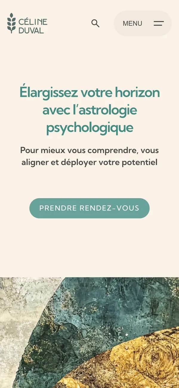 Le site de Céline Duval sur téléphone