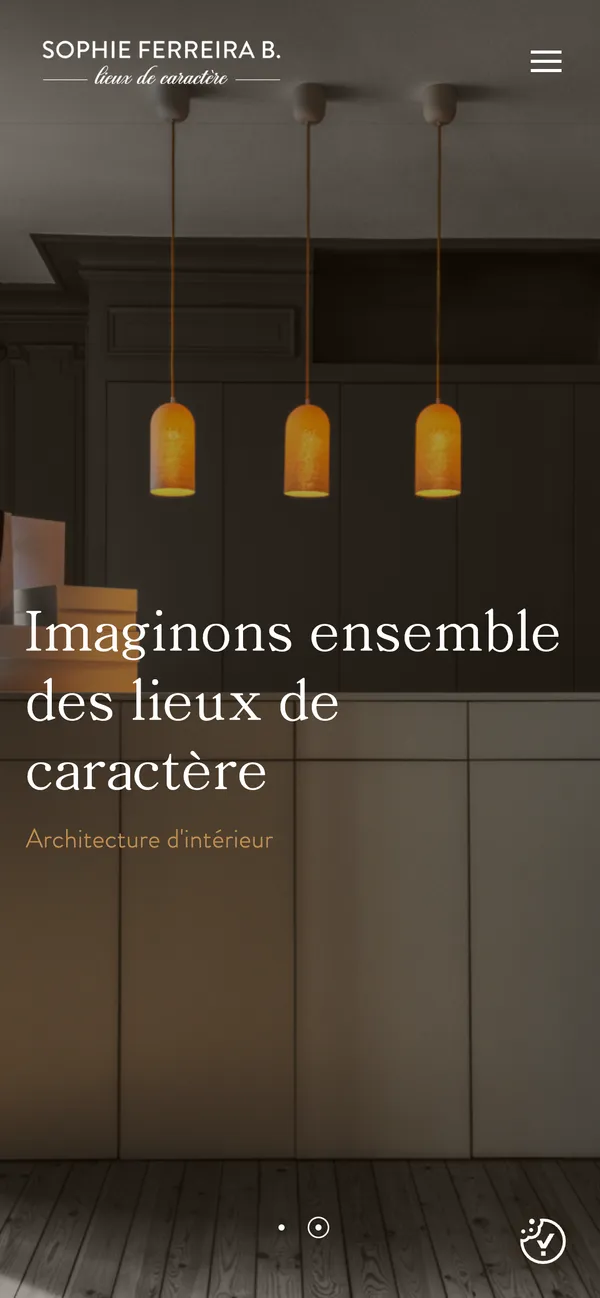 Le site de Sophie Ferreira B. sur téléphone
